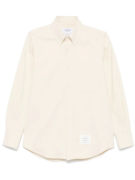  Thom Browne Rwb-stripe Denim Shirt - Neutrals 