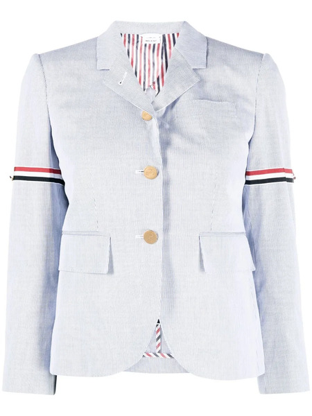  Thom Browne Rwb Stripe Single-breasted Blazer - Blue 