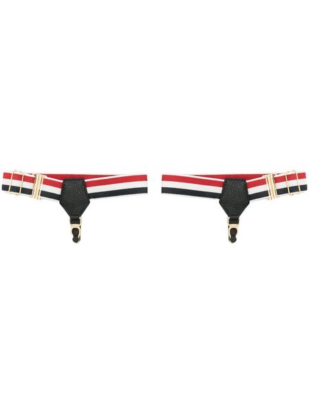  Thom Browne Rwb-stripe Sock Garter - Blue 