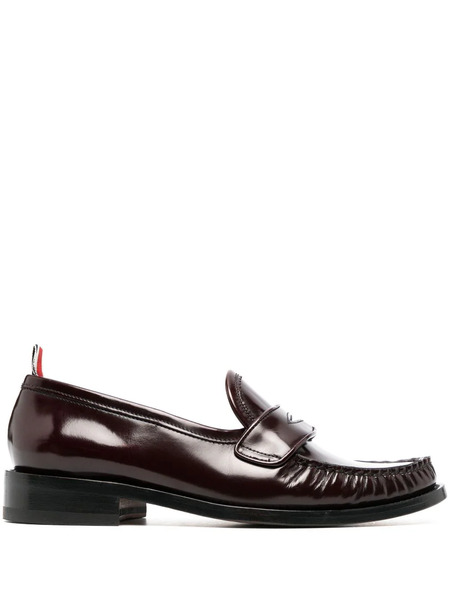  Thom Browne Rwb-tab Leather Penny Loafers - Red 