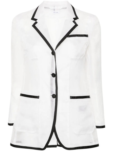 Thom Browne Semi-sheer Organza Blazer - Neutrals 