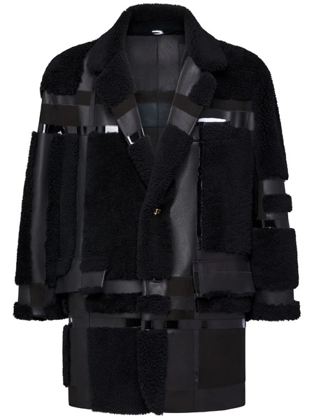  Thom Browne Shearling Jacket - Black 