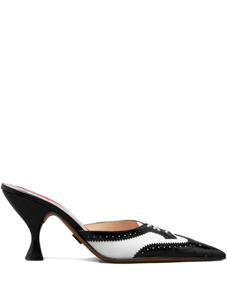  Thom Browne Shearling Strap Mules - Black 