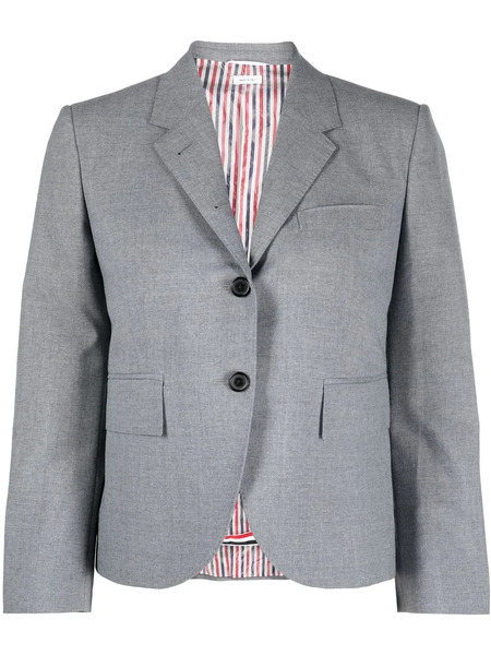  Thom Browne Shrunken-fit Cropped Blazer - Grey 