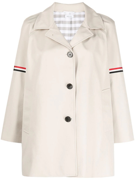  Thom Browne Single-breasted Short Coat - Neutrals 