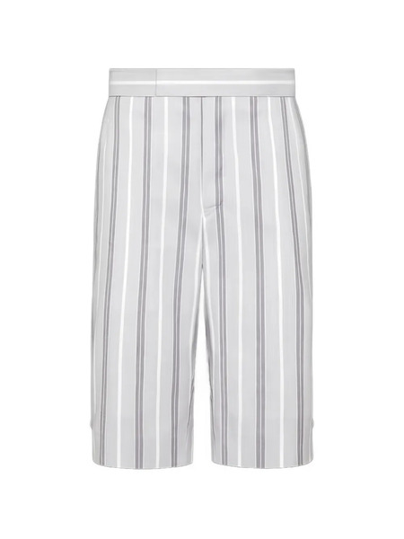  Thom Browne Stripe Backstrap Shorts - Grey 