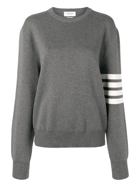  Thom Browne Stripe-detail Sweater - Grey 
