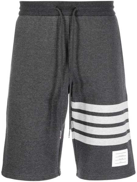  Thom Browne Stripe-detail Track Shorts - Grey 