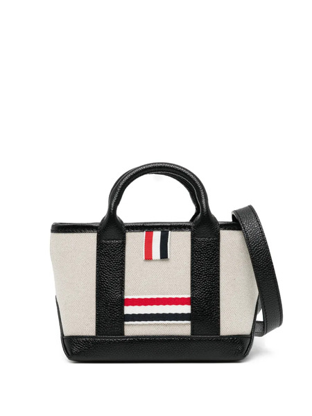  Thom Browne Striped Handle Tote Bag - Neutrals 
