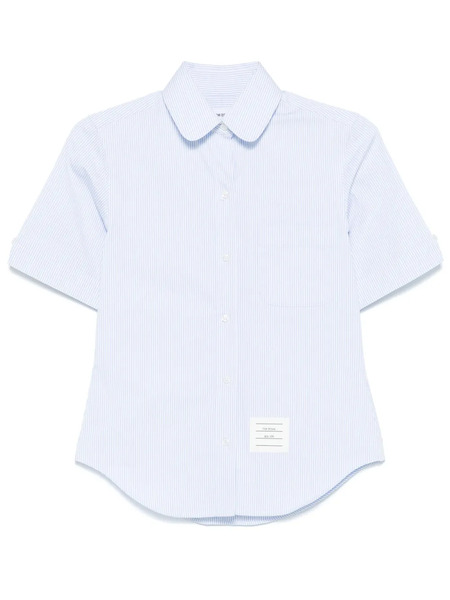  Thom Browne Striped Poplin Shirt - Blue 