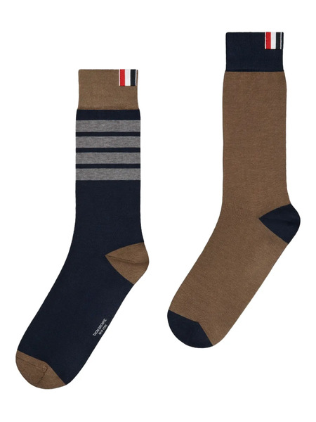  Thom Browne Striped Socks - Blue 