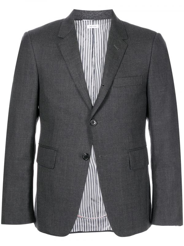  Thom Browne Super 120s Single-breasted Blazer - Grey 