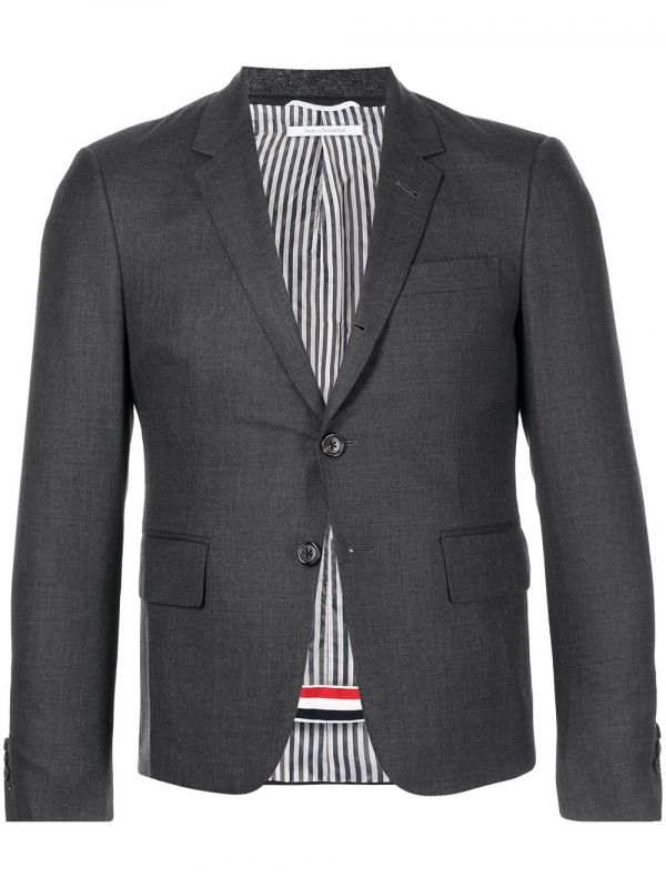  Thom Browne Super 120s Single-breasted Blazer - Grey 