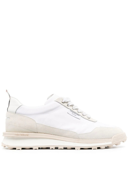  Thom Browne Tech Runner Suede Sneakers - White 