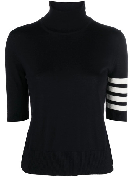  Thom Browne Turtleneck Fine-knit Jumper - Blue 