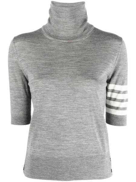  Thom Browne Turtleneck Short-sleeve Jumper - Grey 