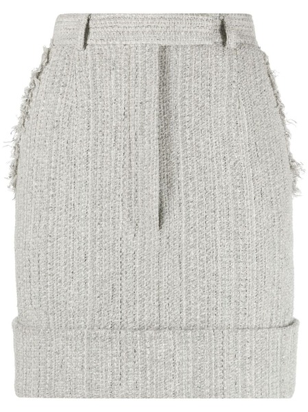  Thom Browne Tweed Mini Skirt - Grey 