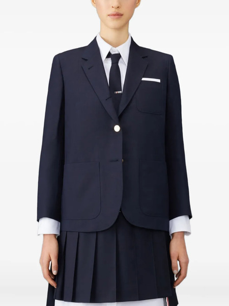  Thom Browne Twill Gold-button Blazer - Blue 
