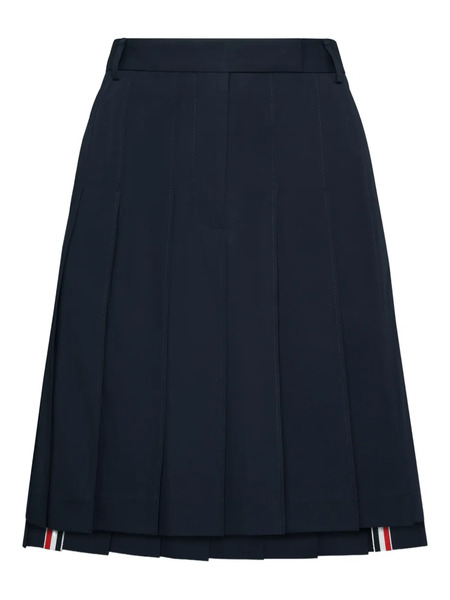  Thom Browne Twill Pleated Mini Skirt - Blue 