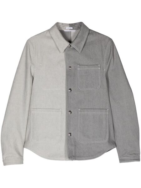  Thom Browne Utility Denim Shirt Jacket - Grey 
