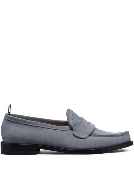 Thom Browne Varsity Suede Loafers - Grey 