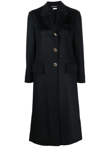  Thom Browne Wide-lapel Single-breasted Overcoat - Blue 