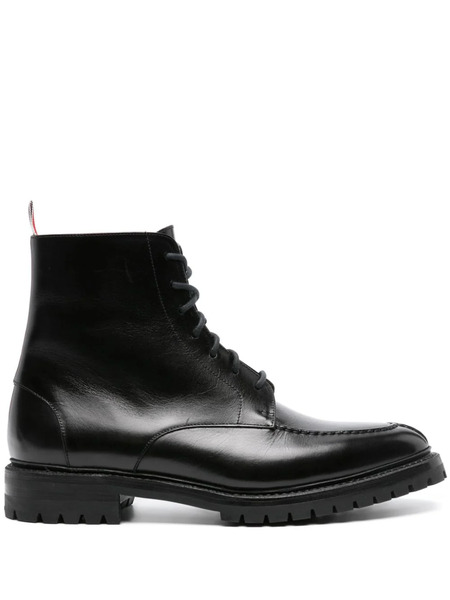  Thom Browne Wingtip Leather Boots - Black 