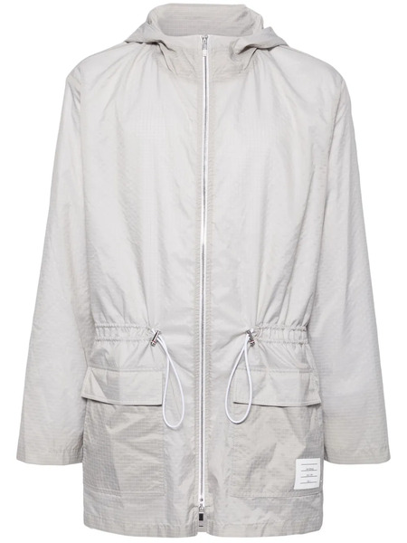  Thom Browne Zip-up Hooded Parka - Grey 