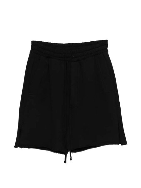  Thom Krom Drawstring Frayed Shorts - Black 