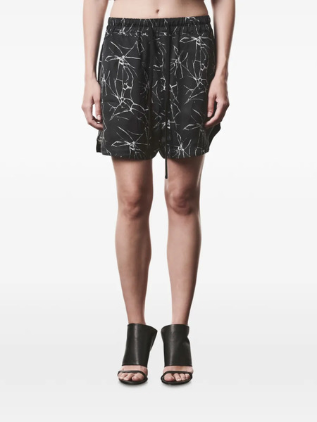  Thom Krom Marble Print Shorts - Black 