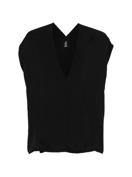  Thom Krom V-neck Blouse - Black 