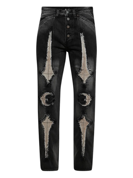  Thug Club Bone-detail Jeans - Black 