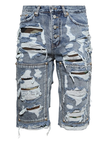 Thug Club Distressed Shorts - Blue 