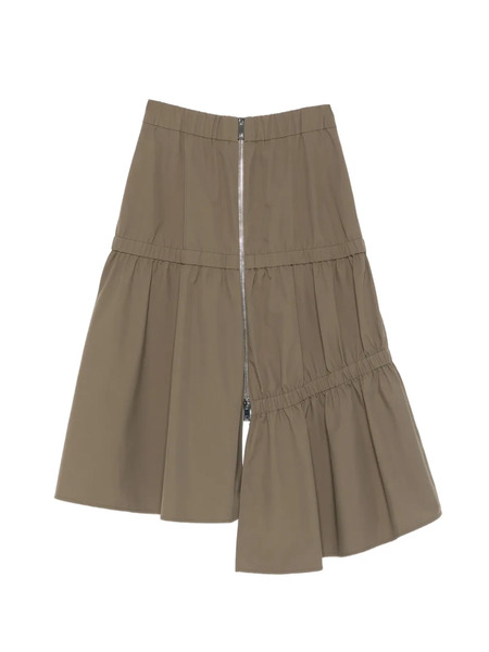  Tibi Elasticated Asymmetrical Skirt - Green 