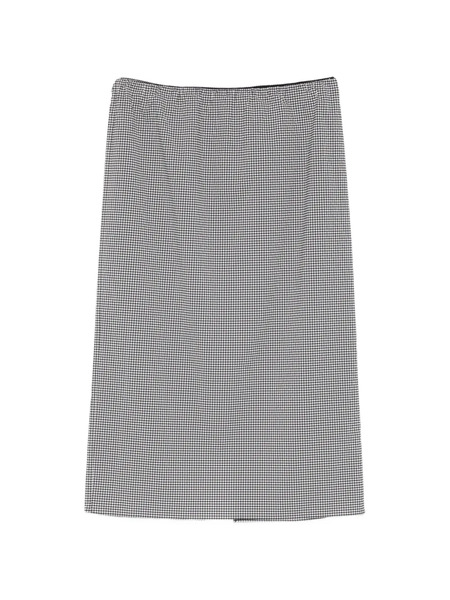  Tibi Gingham Skirt - White 