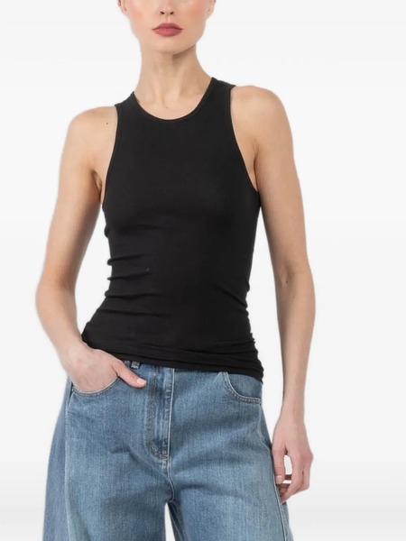  Tibi Ribbed Racerback Top - Black 