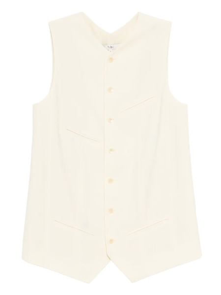  Tibi Tropical Easy Vest - Neutrals 