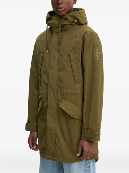  Timberland Hooded Logo-patch Jacket - Green 