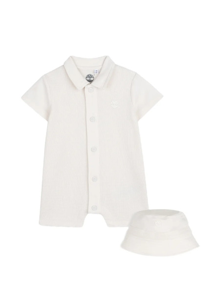  Timberland Kids Embossed-logo Rompers Set - Neutrals 