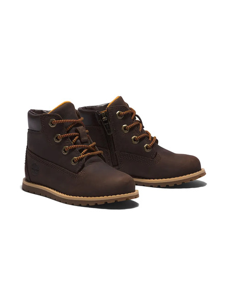  Timberland Kids Leather Ankle Boots - Brown 