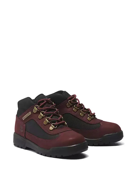  Timberland Kids Panelled Field Boot - Red 