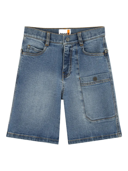  Timberland Kids Patch-pockets Denim Shorts - Blue 