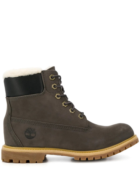  Timberland Lace-up Combat Boots - Grey 