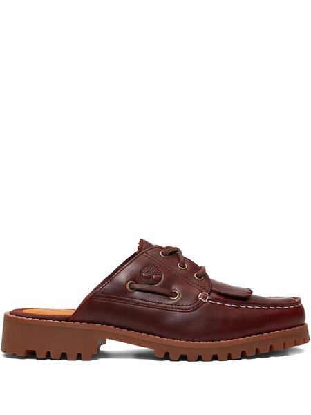  Timberland Lace-up Leather Mules - Red 