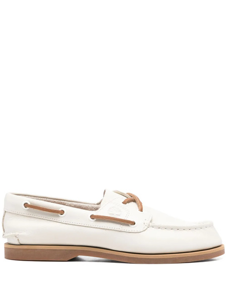  Timberland Leather Boat Shoes - Neutrals 