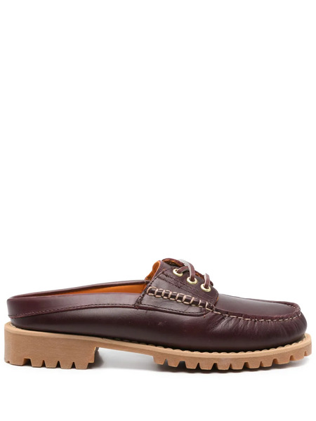  Timberland Leather Slipper Mules - Red 