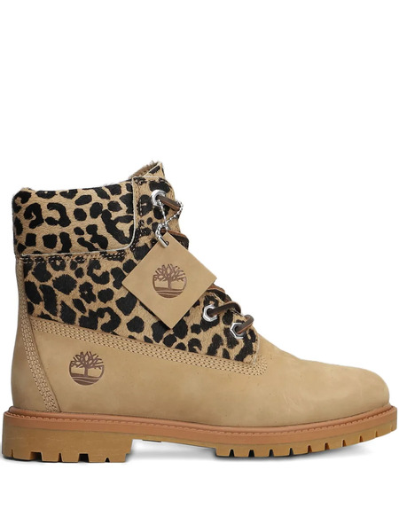  Timberland 6'' Premium Leopard-print Boots - Neutrals 