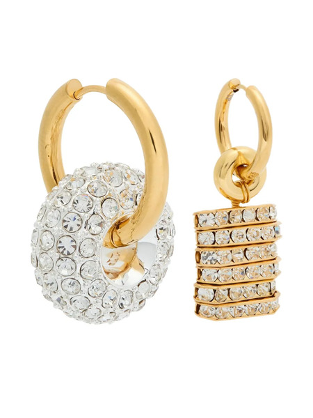  Timeless Pearly Contrasting-design Earrings - Gold 