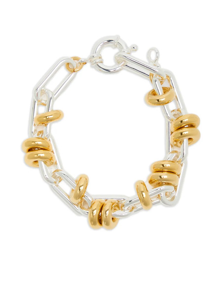  Timeless Pearly Rings Chain Bracelet - Silver 