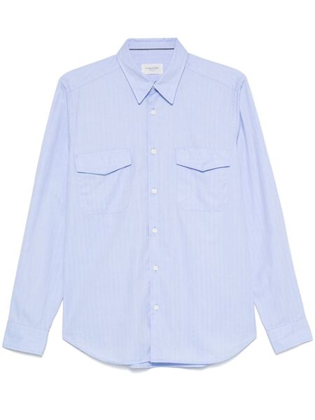  Tintoria Mattei Herringbone-pattern Shirt - Blue 